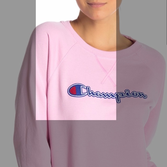 Champion Fleece Boyfriend Crew Neck Sweatshirt - Picture 2 of 8